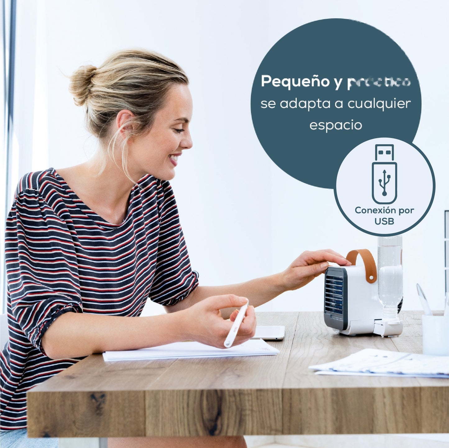 Mini enfriador y ventilador de Aire Portátil / Mini Aire Acondicionado LV50 Marca Beurer® con conexión USB