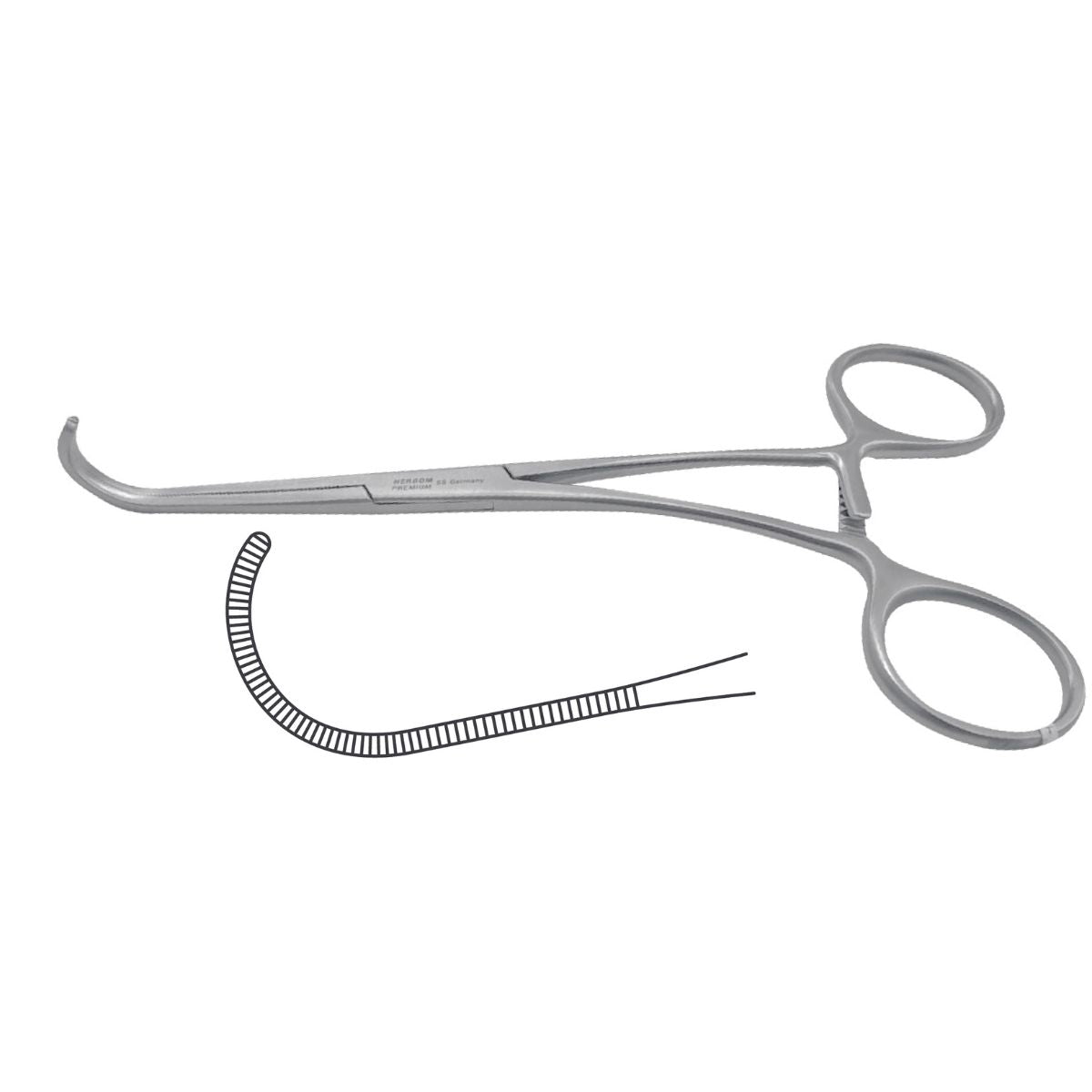 Pinza Castañeda Vascular Premium | Acero Inoxidable Alemán | Varias Longitudes Disponibles