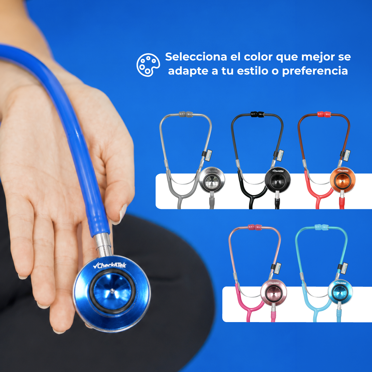 Estetoscopio Doble para Adulto | Campana de Alta Frecuencia y Confort Checkatek