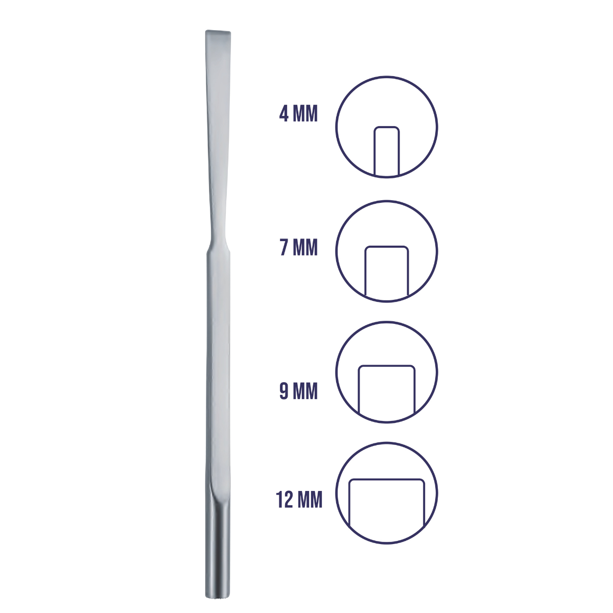 Osteotomo Cottle Hergom Premium | Instrumento Quirúrgico de Acero inoxidable Alemán de alta calidad
