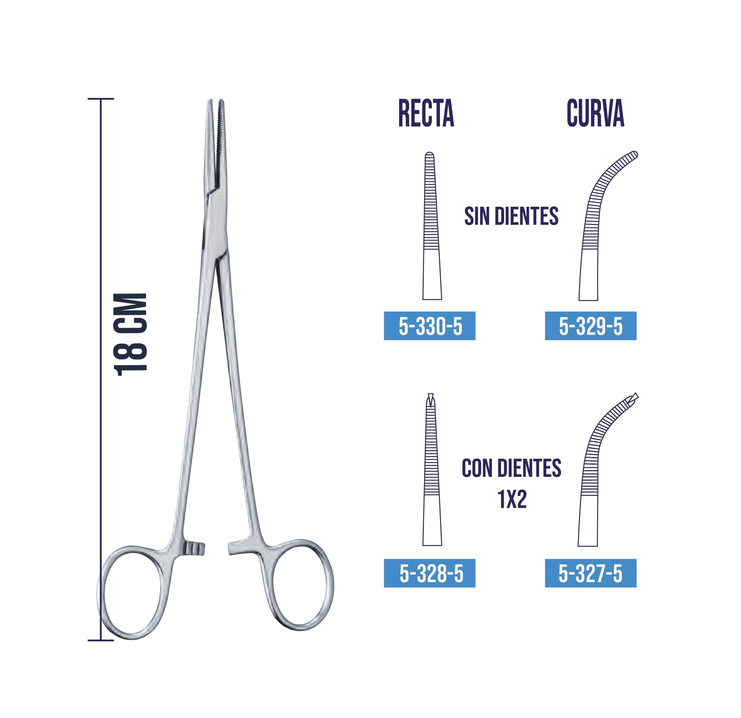 Pinza Adson Quirúrgica de Acero Inoxidable | Hergom Medical