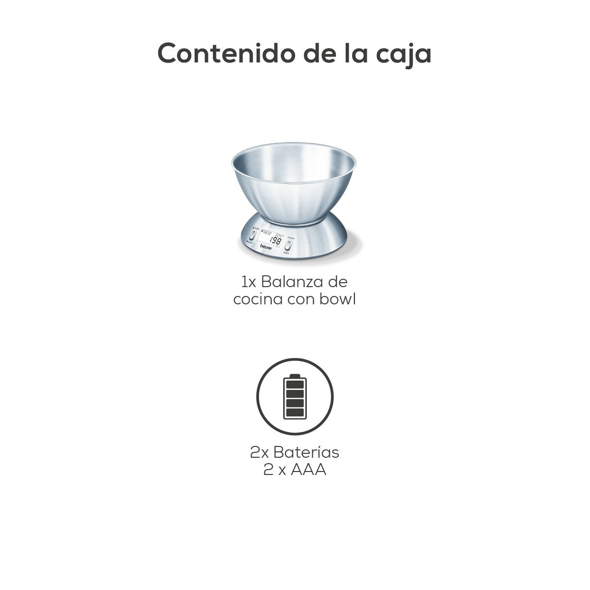 Báscula de Cocina KS54 Digital Gramera de Acero Inoxidable / KS54 Marca Beurer
