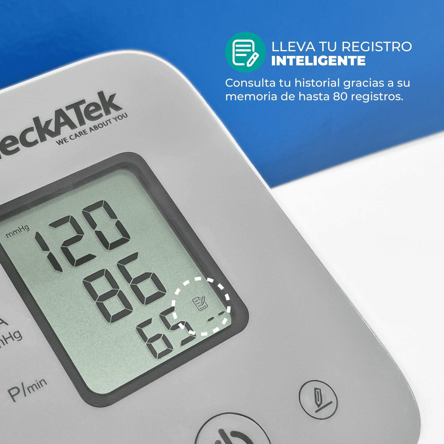 Baumanómetro Digital Automático de Brazo con Pantalla LCD y 80 Memorías BD-2 | Preciso y de fácil uso Checkatek
