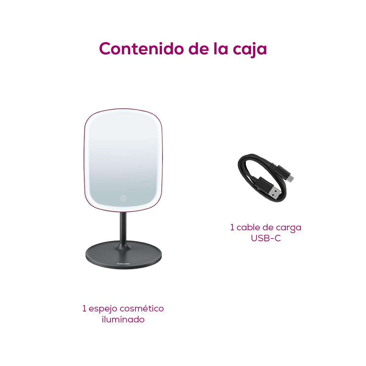 Espejo cosmético con iluminación BS47 limited edition cherry Beurer