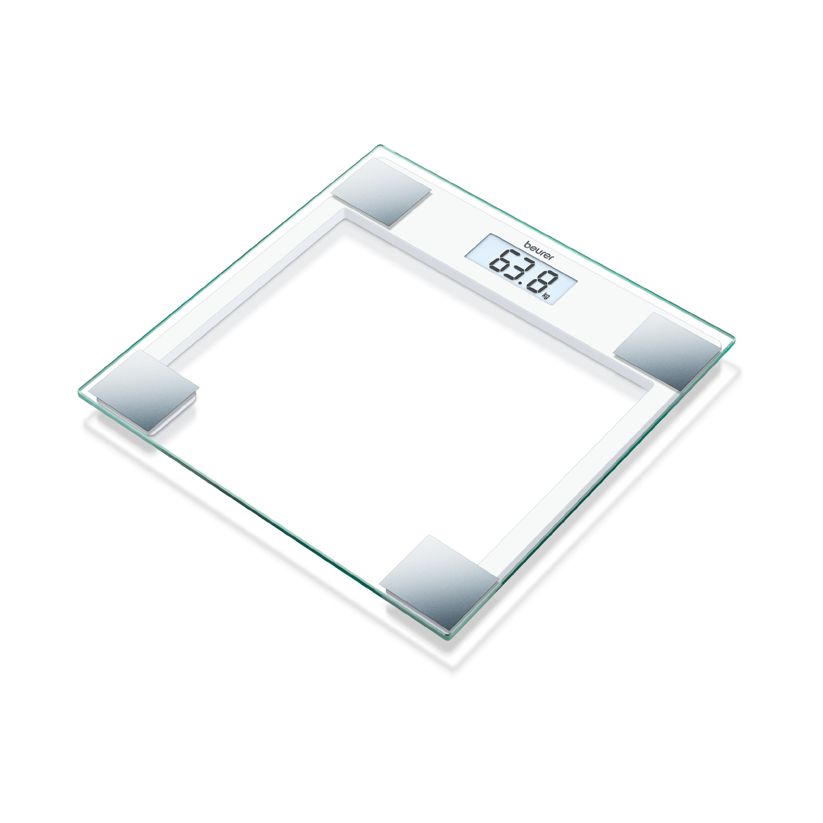 Báscula Doméstica de Vidrio con Pantalla Color Blanca / GS14 Marca Beurer