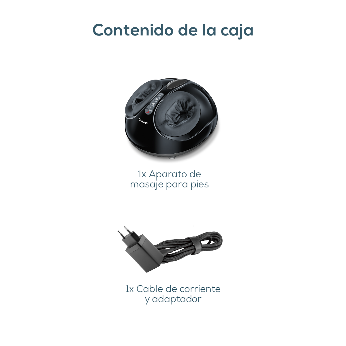 Masajeador de pies FM90 con 3 Opciones de Masaje Shiatsu, Calor y Aire / FM90 Marca Beurer