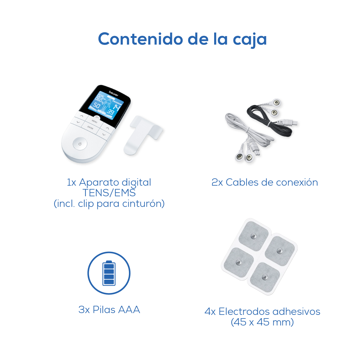 Electroestimulador EM49, TENS/EMS, 64 Aplicaciones Preprogramadas / EM49 Marca Beurer