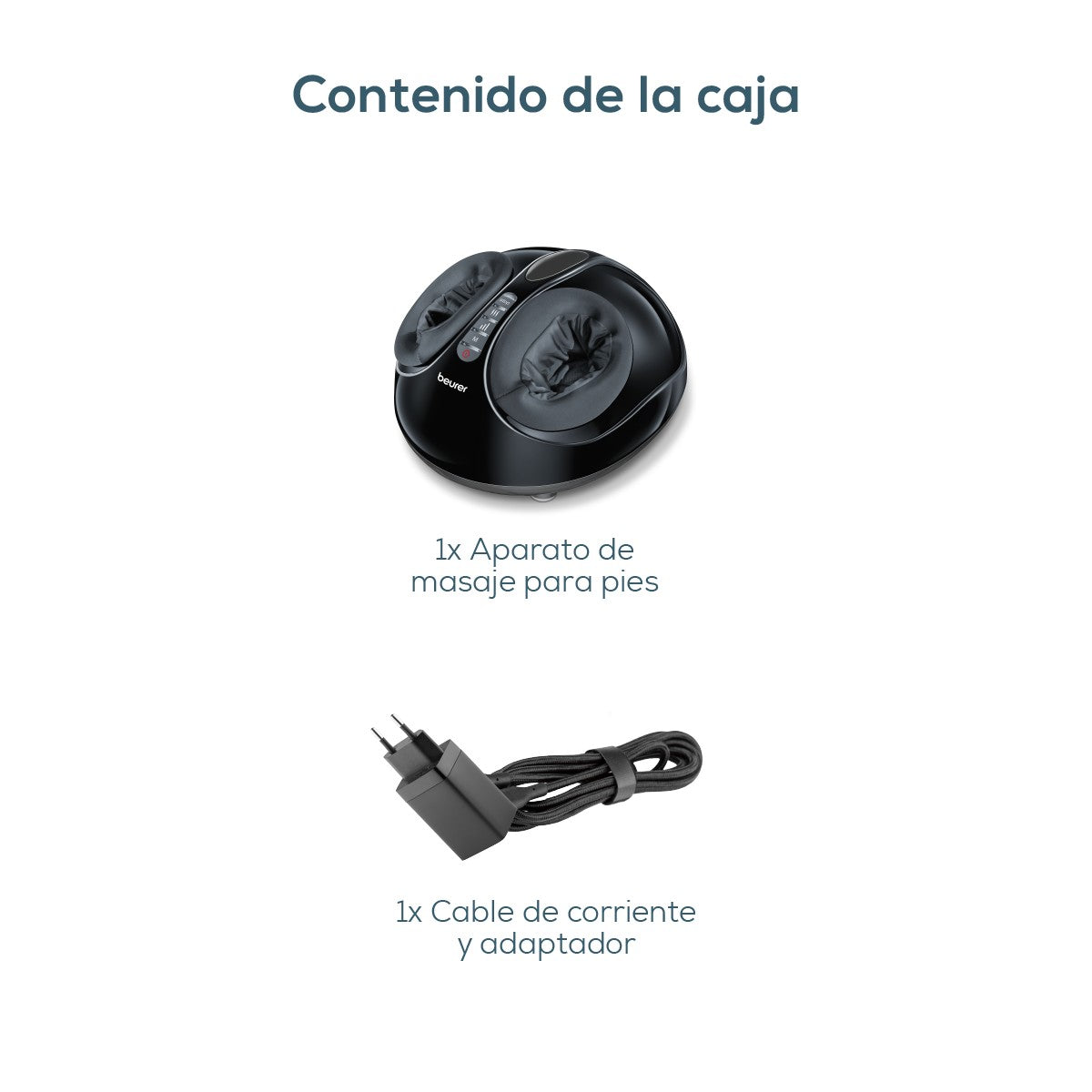 Masajeador de pies FM90 con 3 Opciones de Masaje Shiatsu, Calor y Aire / FM90 Marca Beurer