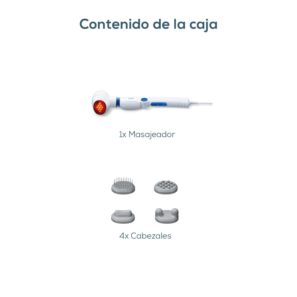 Masajeador portátil de vibración y masaje de calor por infrarrojos, 3 niveles de calor Beurer