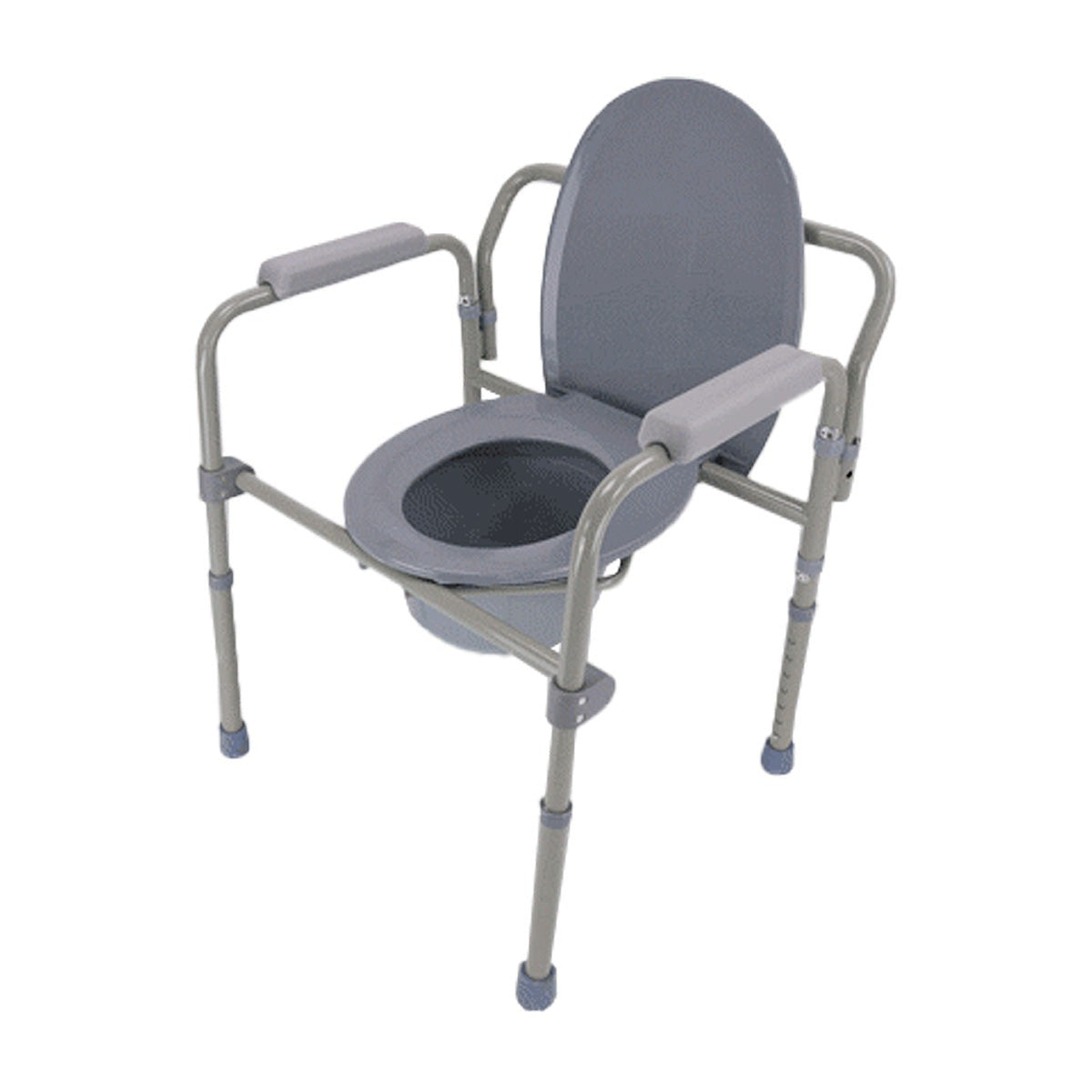 Silla con inodoro plegable de acero con aluminio para rehabilitación para ancianos Handy