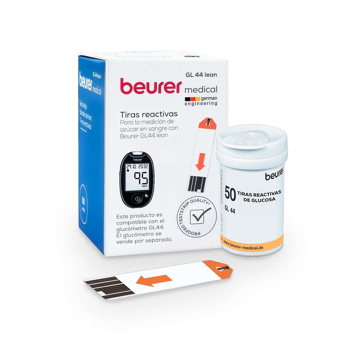 Tiras Reactivas 50 Pzas | Compatibles GL44 GL50 Beurer