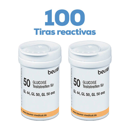 100 tiras reactivas Beurer para GL44