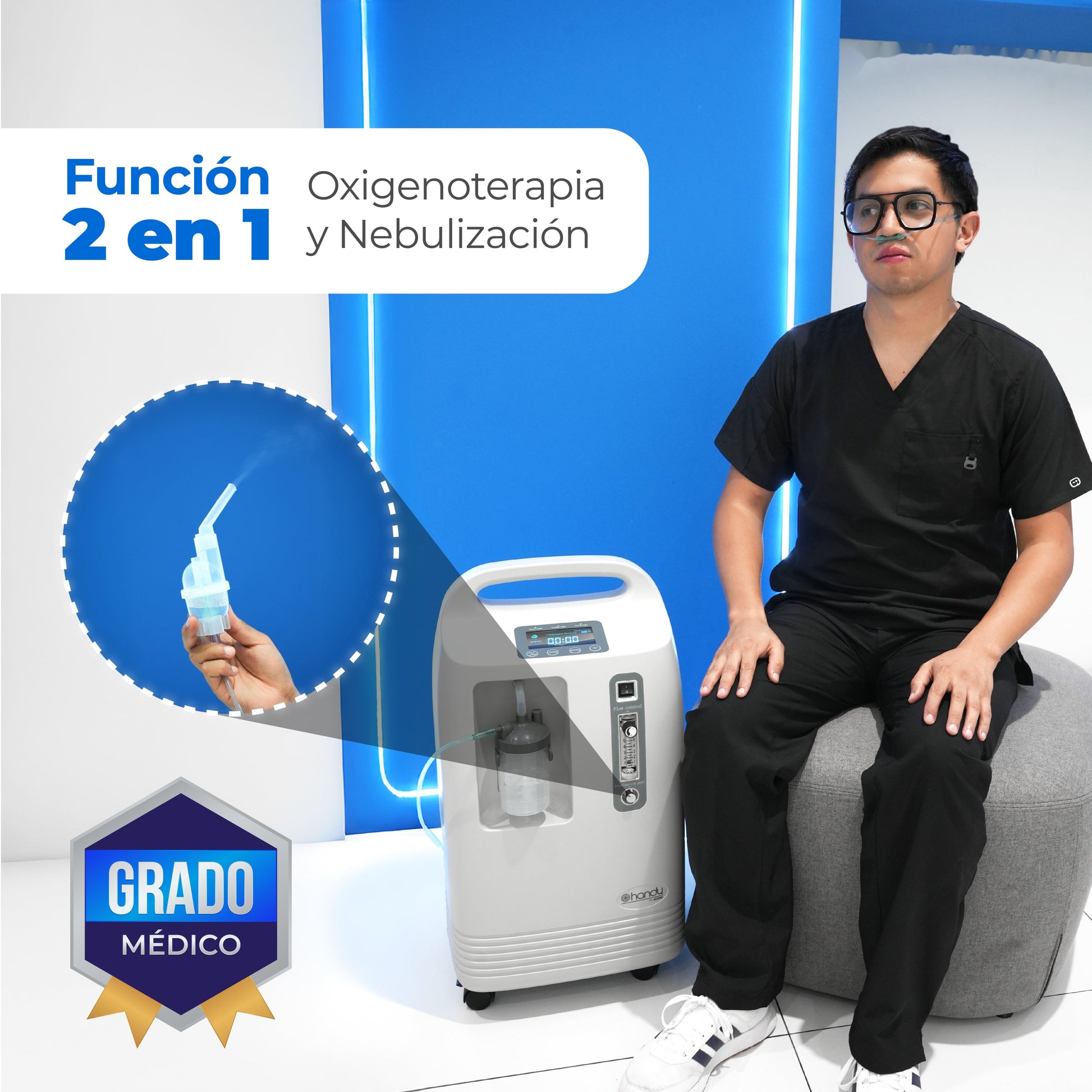 Concentrador de Oxígeno 5 L OL V5S – Equipo de Flujo de Aire (Uso General) | Marca Handy
