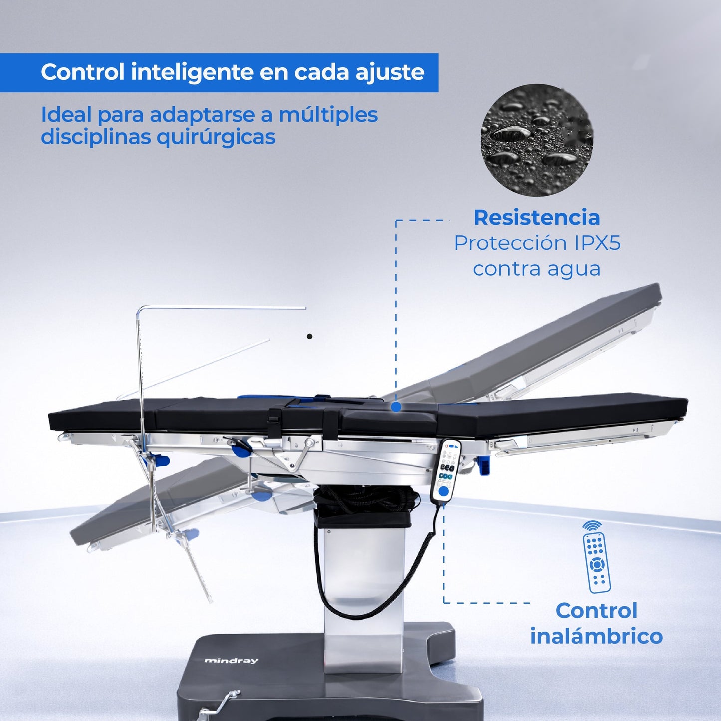 Mesa de Operaciones Eléctrica HyBase V3 | Mesa Quirúrgica con Control Bluetooth y Alta Capacidad | Marca Mindray