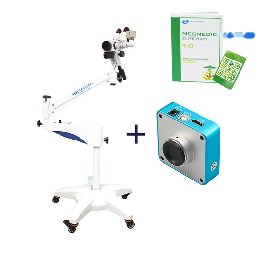 Kit Colposcopio con Brazo Pantográfico LED + Colpocámara HDMI 2K + Software Neomedic Elite - Kit Colposcopio CO-LED1 Marca Microgyn
