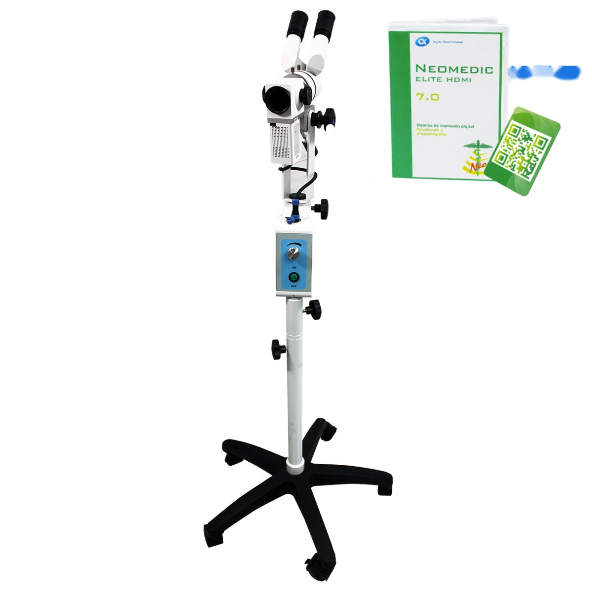 Kit Colposcopio de pedestal con luz LED + Software Neomedic Elite - Marca MicroGyn