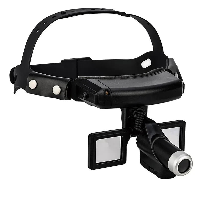 Lupa Quirúrgica con Lámpara Frontal Quirúrgica Recargable LED Fija con Lupa para Uso Médico - Marca Led View
