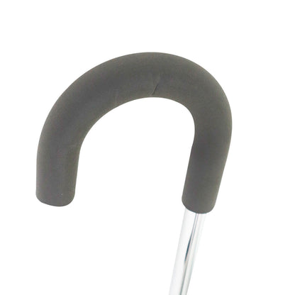 Bastón de aluminio con mango curvo antideslizante confiable y ligero | soporte hasta 100 kg Handy