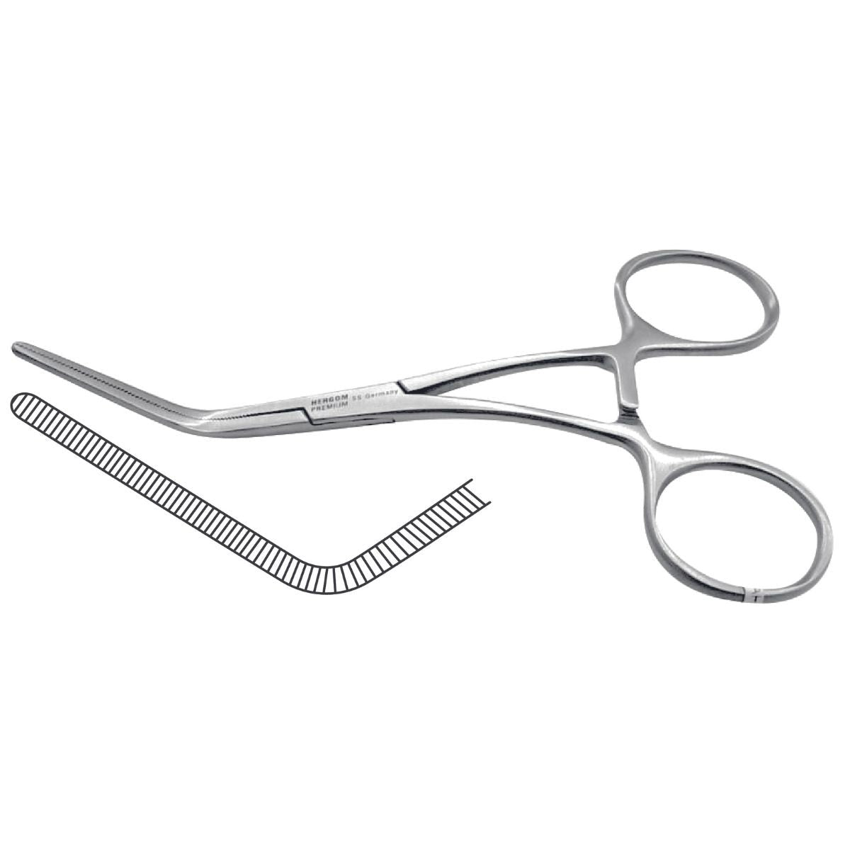 Pinza Castañeda Vascular de Acero Inoxidable Alemán | Varias Medidas (11–13 cm)