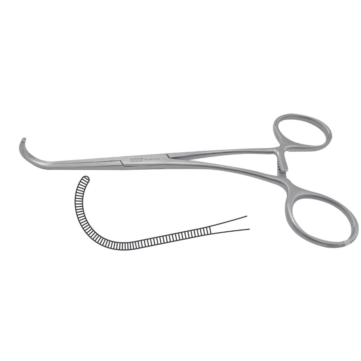 Pinza Castañeda Vascular Premium | Acero Inoxidable Alemán | Varias Longitudes Disponibles