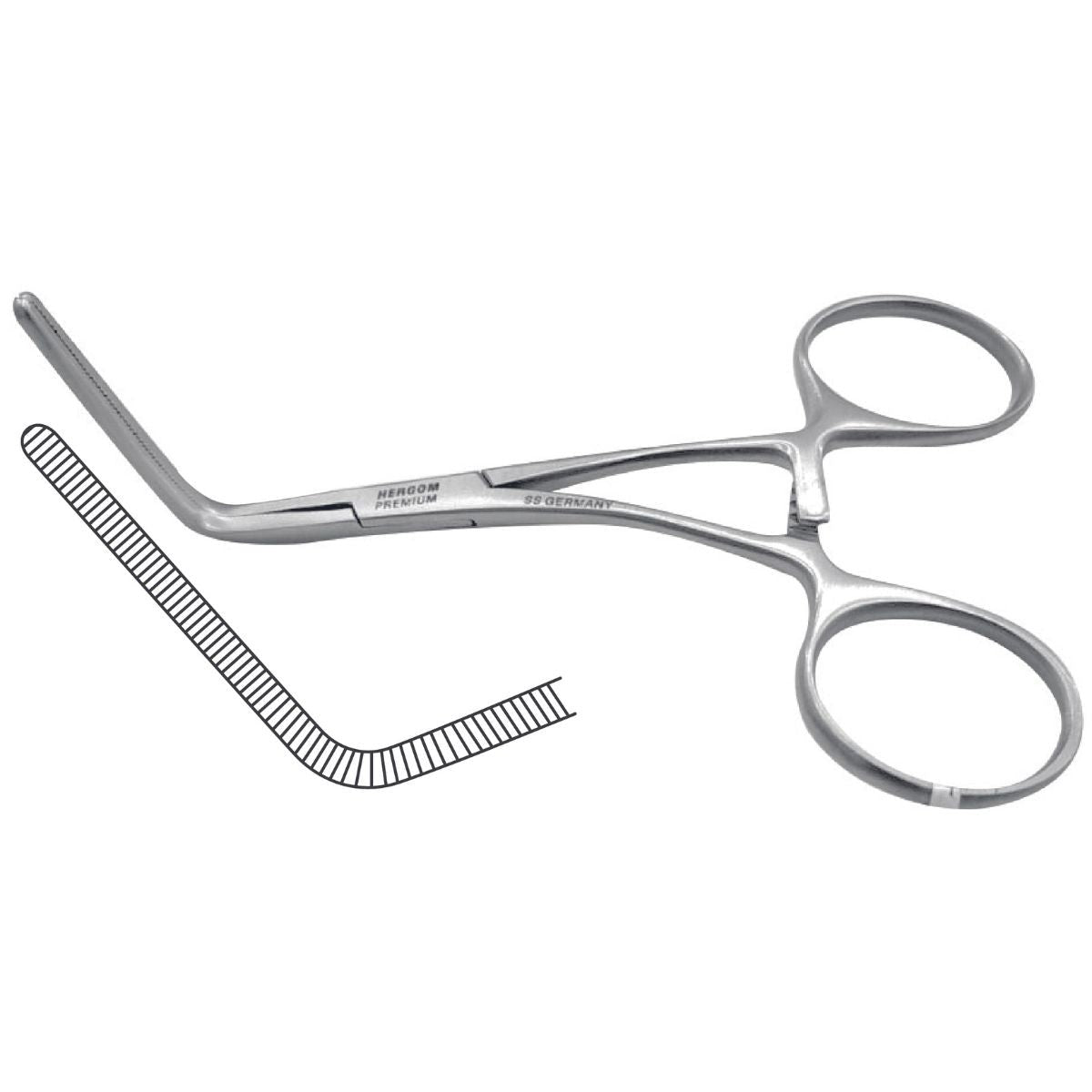 Pinza Castañeda Vascular de Acero Inoxidable Alemán | Varias Medidas (11–13 cm)