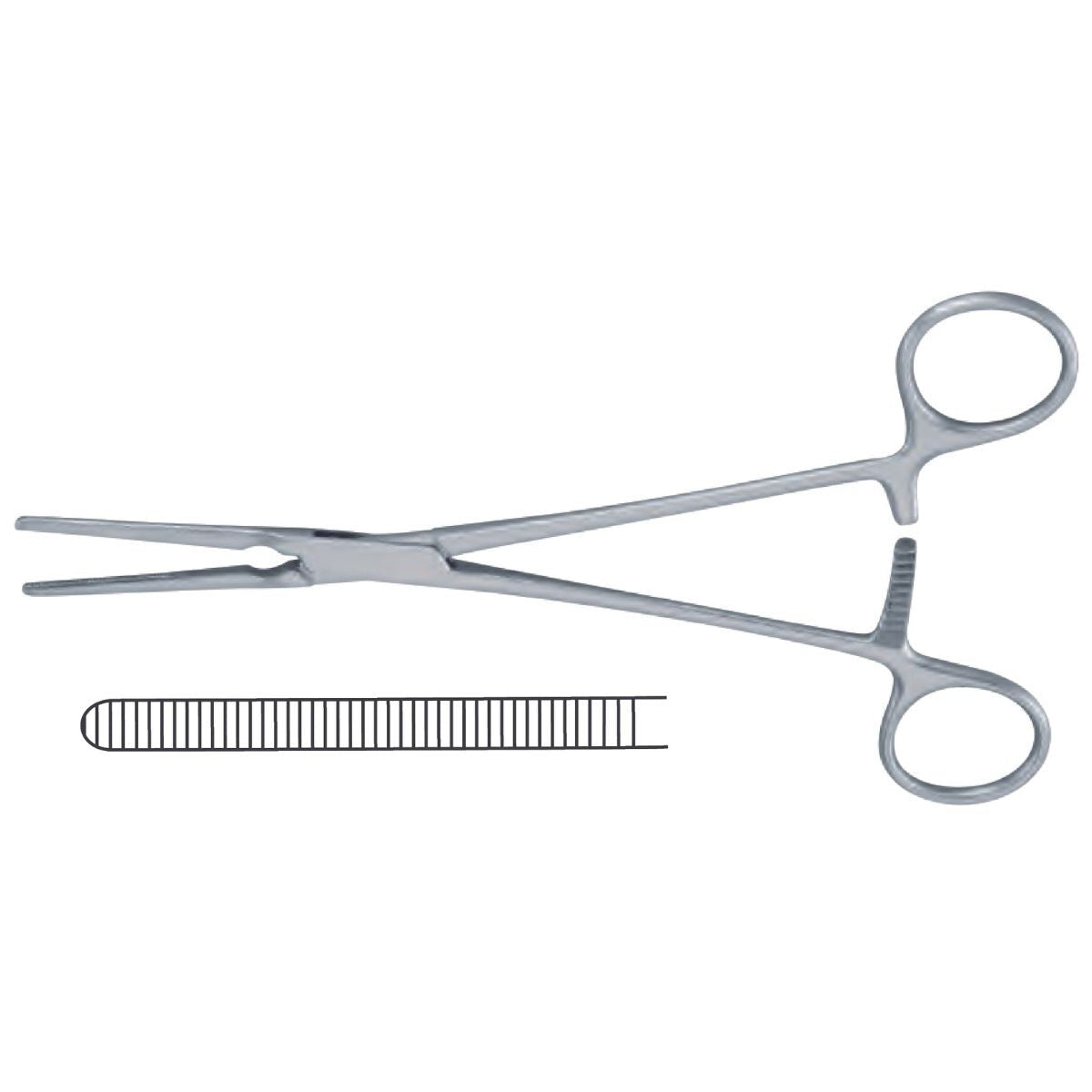 Pinza Castañeda Vascular de Acero Inoxidable Alemán | Varias Medidas (11–13 cm)