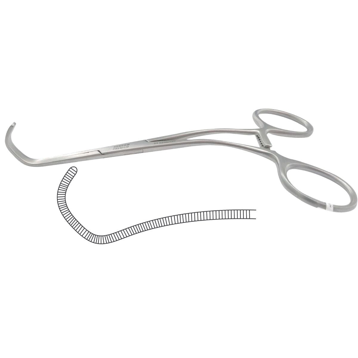 Pinza Castañeda Vascular Premium | Acero Inoxidable Alemán | Varias Longitudes Disponibles