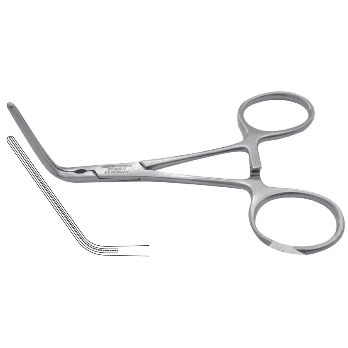 Pinza Debakey Bulldog de Acero Inoxidable Alemán
