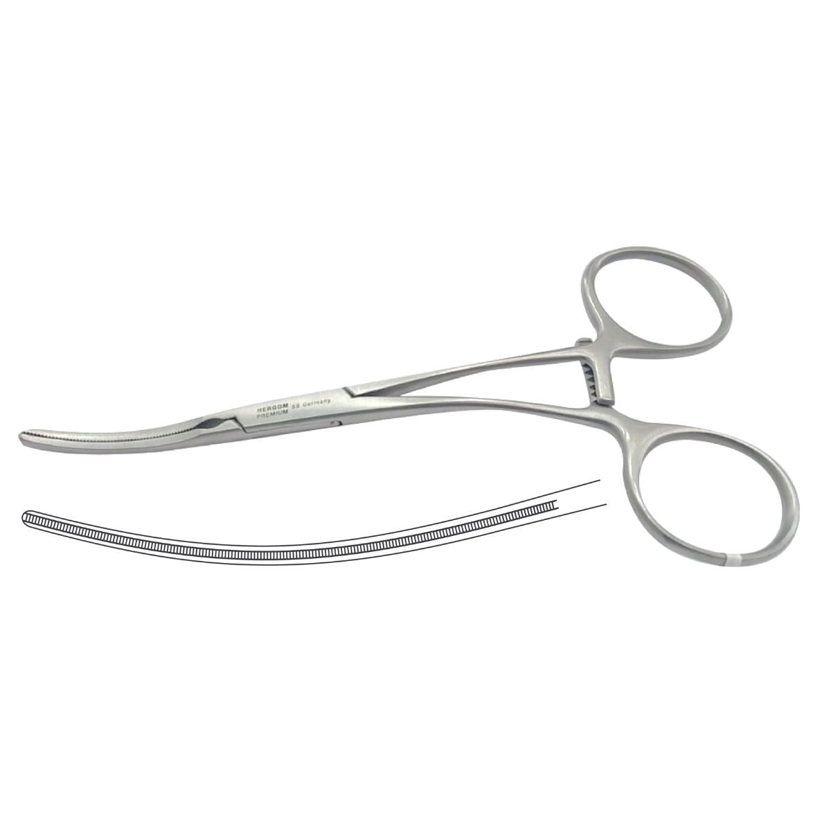 Pinza Debakey Bulldog de Acero Inoxidable Alemán