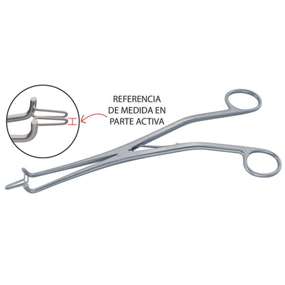 Pinza Endocervical Kogan de Acero Inoxidable Alemán
