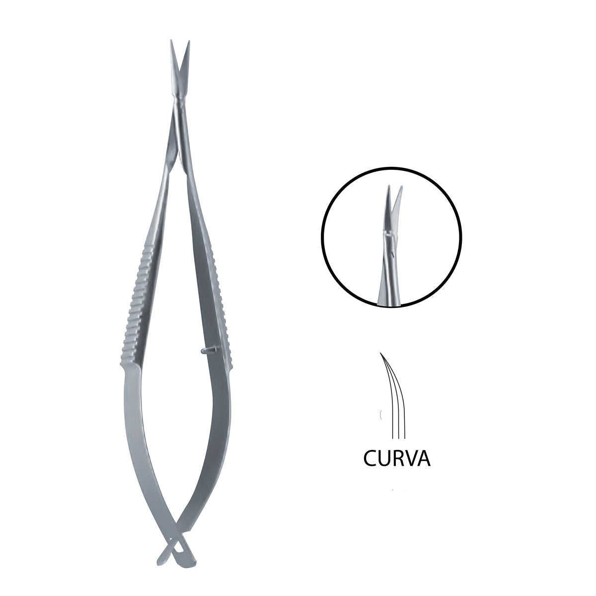 Tijera McPherson Vannas Micro Profesional | Marca Hergom Medical