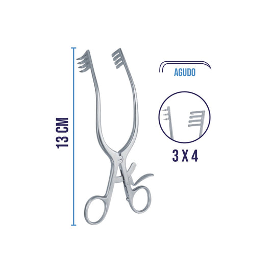 Retractor Weitlaner de Acero Inoxidable Premium | Variantes y Tamaños Disponibles