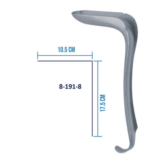 Valva Vaginal de Sims de Acero Inoxidable | Instrumental Ginecológico | Marca Hergom Medical