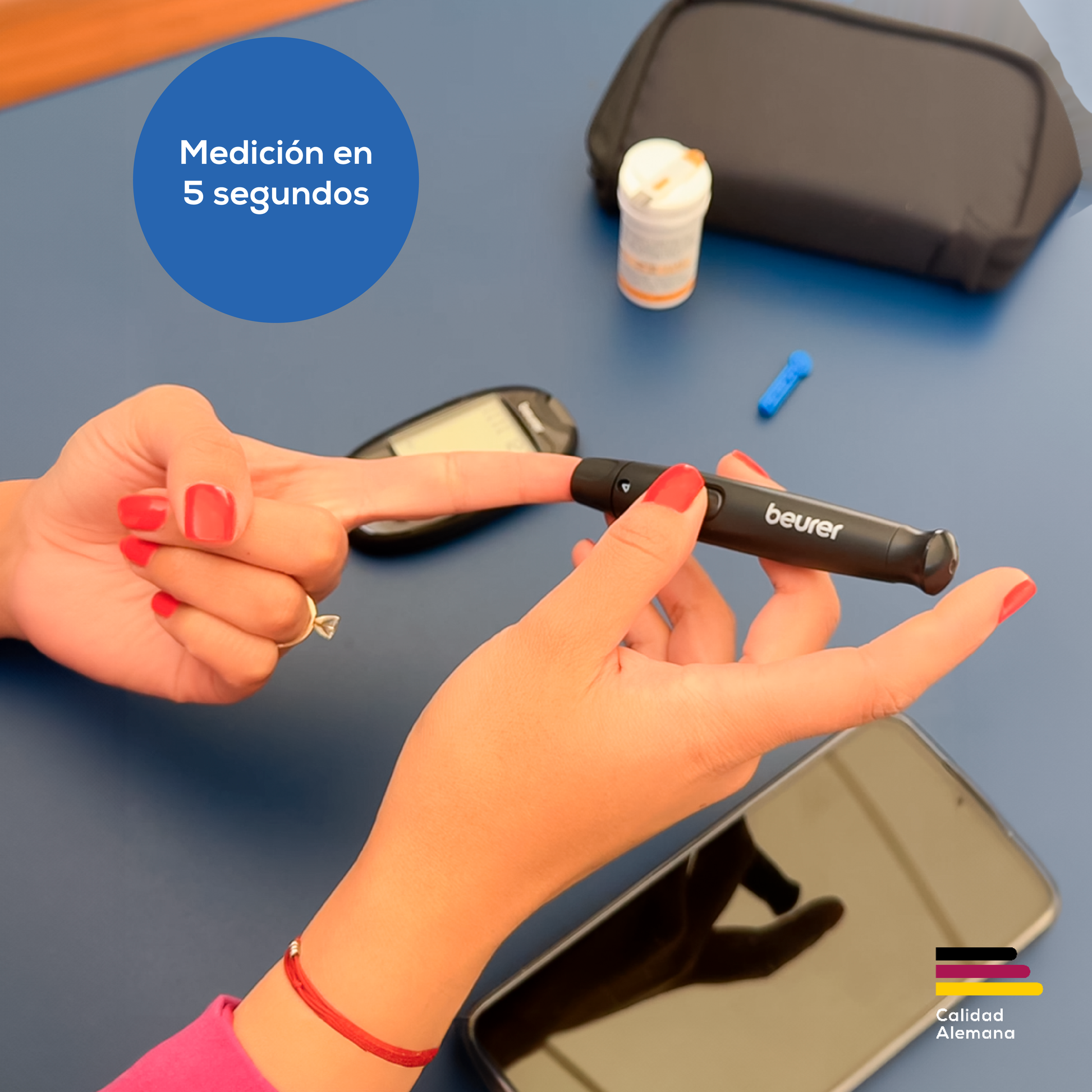 Glucómetro GL44 Fácil Lectura | Kit Completo con Lancetas | Marca Beurer
