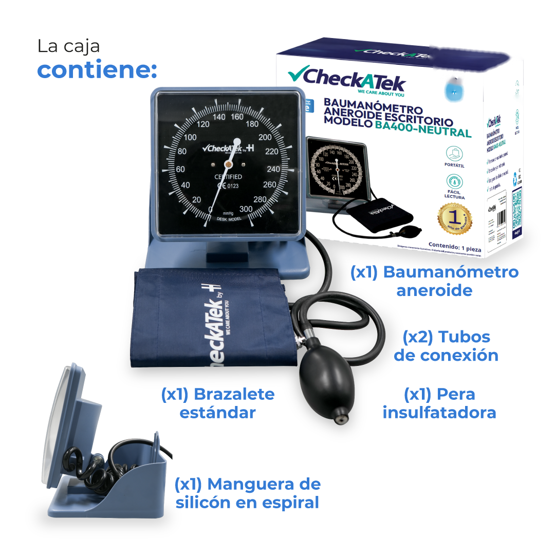 Baumanómetro Aneroide con Manómetro de Alta Calidad y Diseño Ergonómico | Marca Checkatek