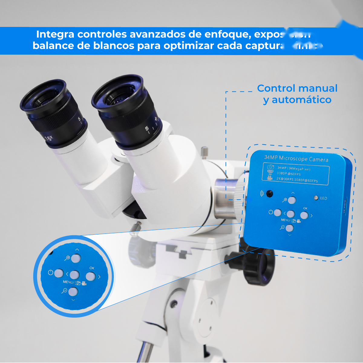 Colposcopio con Brazo Pantográfico LED + Colpocámara HDMI 2K - Kit Colposcopio CO-LED1 Marca Microgyn