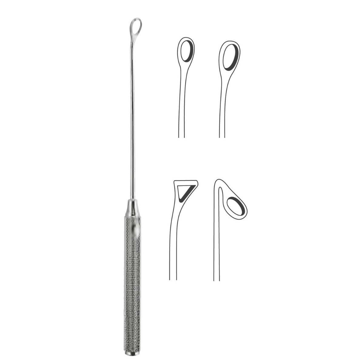Cureta Coakley Antrum Acero Inoxidable Alemán