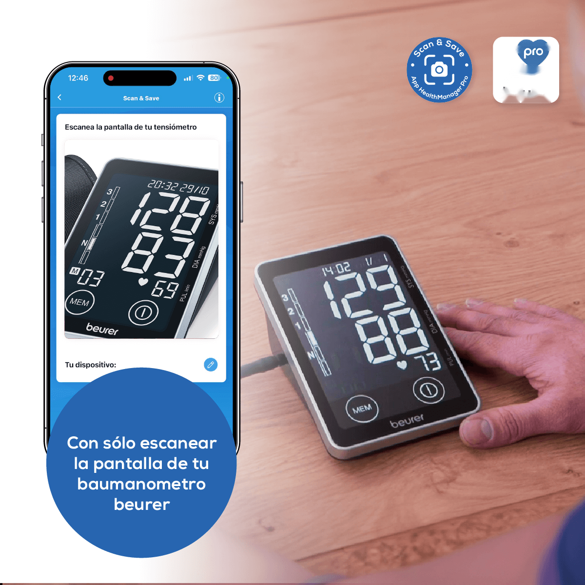 Beurer BM58 con pantalla XL y panel táctil