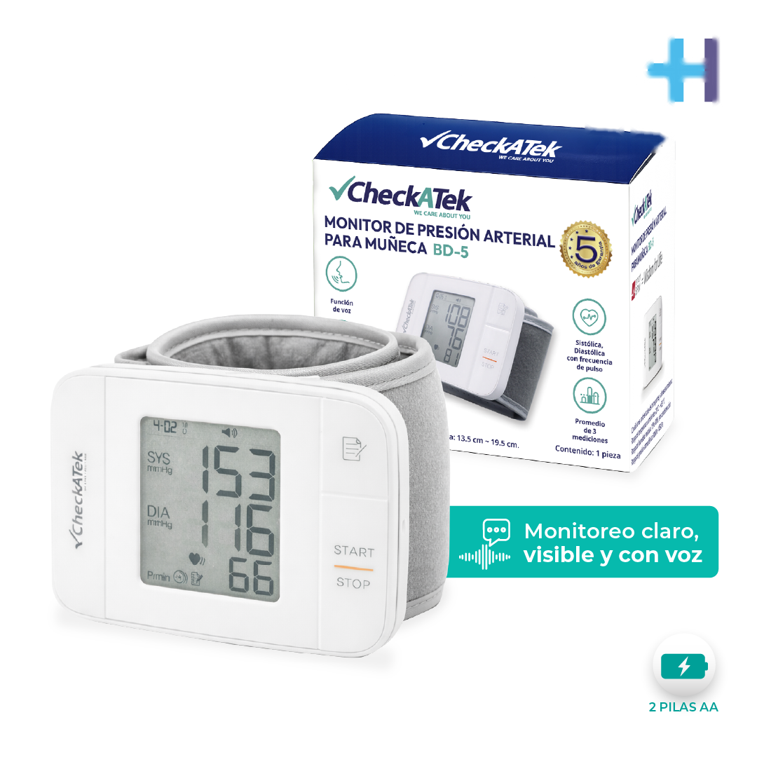Baumanómetro de muñeca con voz Checkatek BD-5