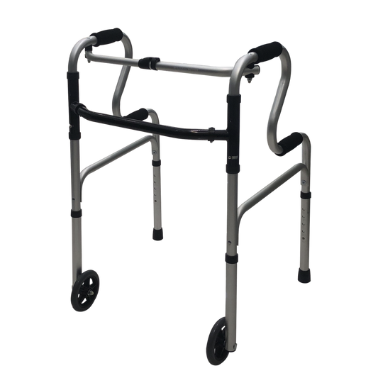 Andadera Plegable con 2 Ruedas y Altura Ajustable AN05G | Marca Handy