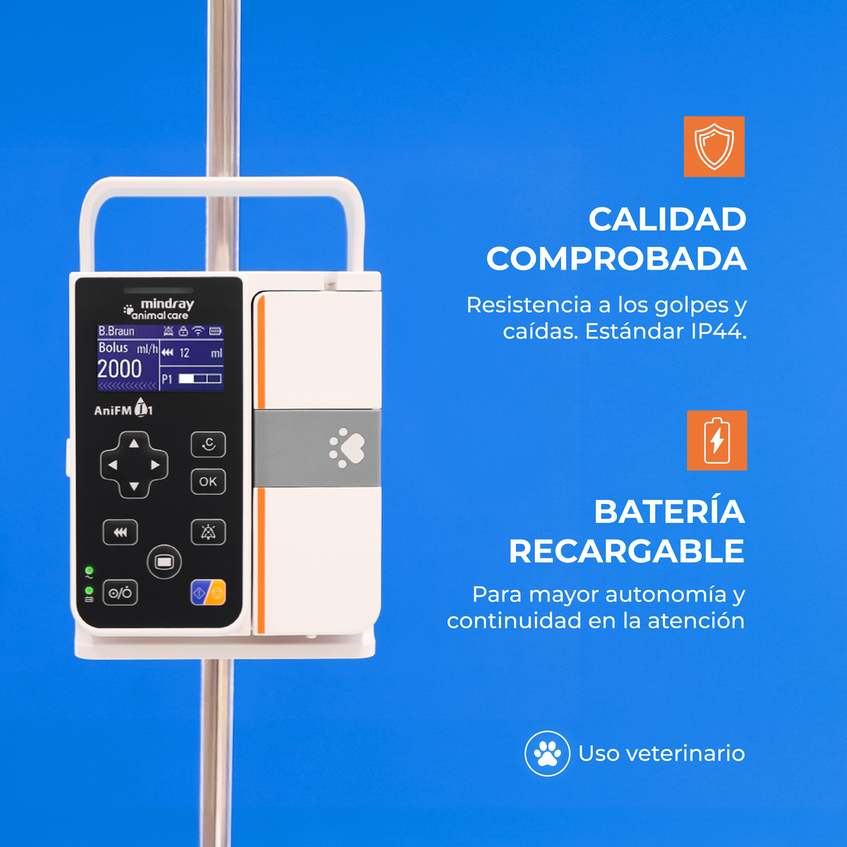 Bomba de Infusión Volumétrica Veterinaria i1 Mindray