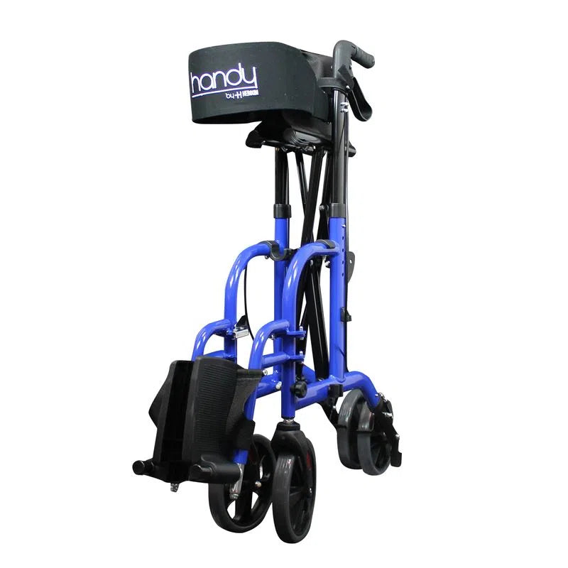 Andadera Plegable Híbrida con Ruedas, Asiento y Altura Regulable Handy