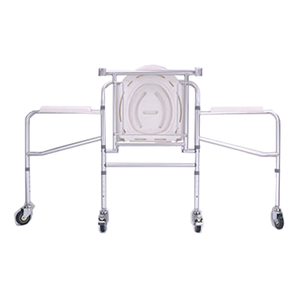 Silla Cómodo Plegable de Aluminio, con Altura Regulable, Tapa,  Ruedas y Bloqueo Seguro | Marca Handy