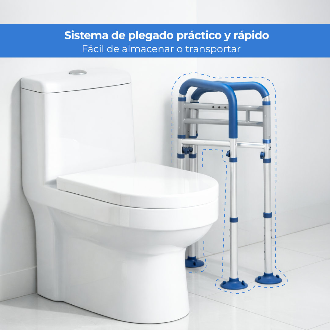 Barra de Apoyo para Baño AWC06 | Agarradera de Seguridad Antiderrapante de Acero | Handy
