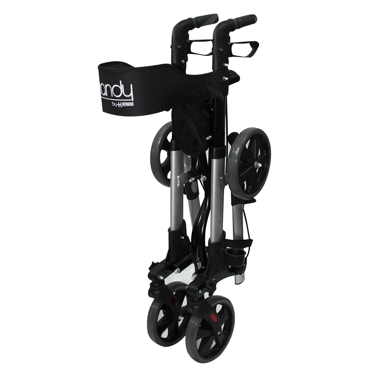 Andadera plegable con ruedas, asiento acolchado, porta bastón y ajuste de altura AN01A Handy