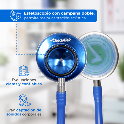 Baumanómetro Aneroide + Estetoscopio Médico Checkatek