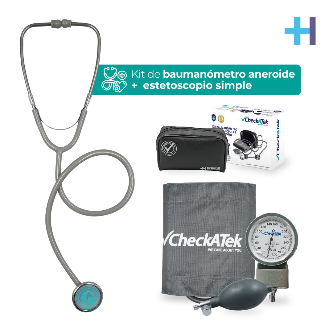 Kit de Baumanómetro y Estetoscopio Tradicional Checkatek para Adulto Checkatek