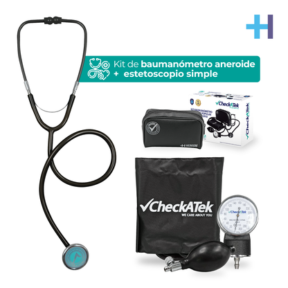 Kit de Baumanómetro y Estetoscopio Tradicional Checkatek para Adulto Checkatek