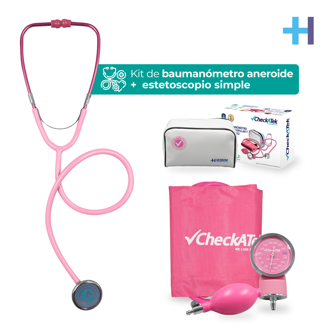 Kit de Baumanómetro y Estetoscopio Tradicional Checkatek para Adulto Checkatek