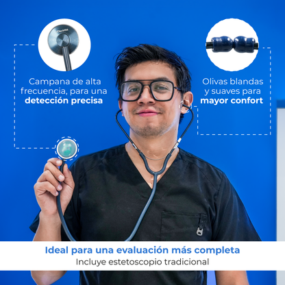 Kit de Baumanómetro y Estetoscopio Tradicional Checkatek para Adulto Checkatek